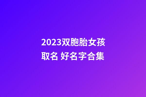 2023双胞胎女孩取名 好名字合集